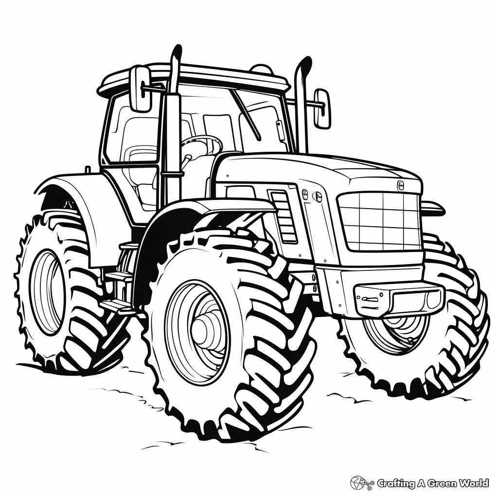 Animated Cartoon Tractor Coloring Pages 4