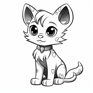 Animated Cat Kid Coloring Pages 1