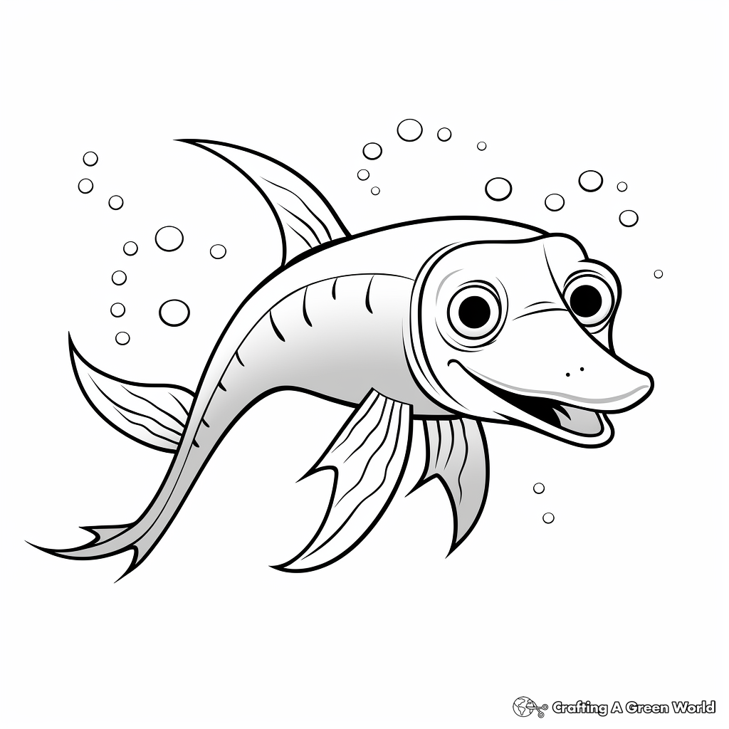 Animated Elasmosaurus Coloring Pages for Kids 4
