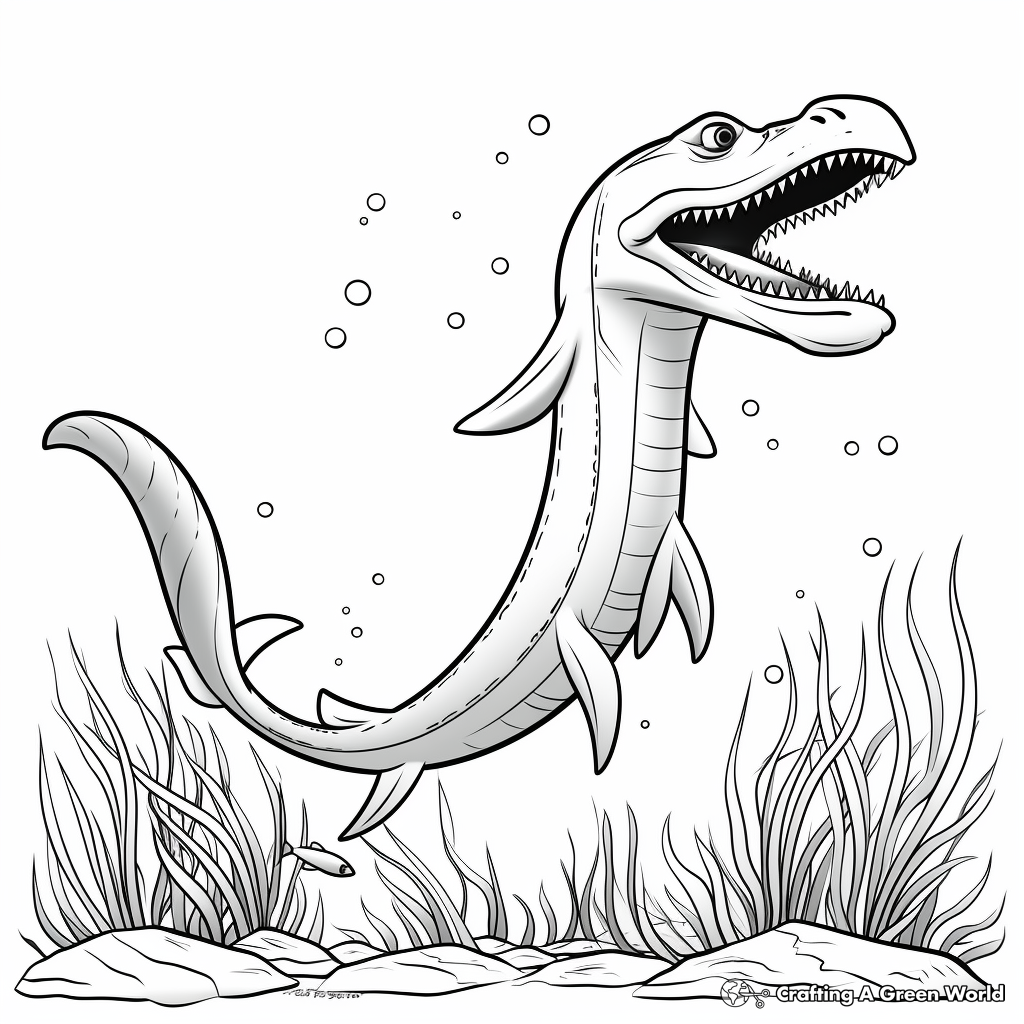 Animated Plesiosaurus Coloring Pages 3