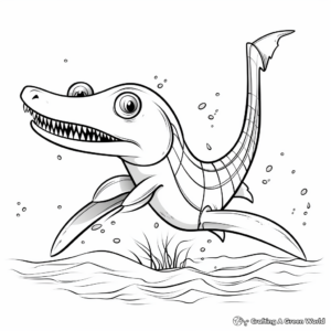Animated Plesiosaurus Coloring Pages 4