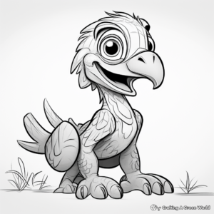 Animated Utahraptor Coloring Page for Fun 2