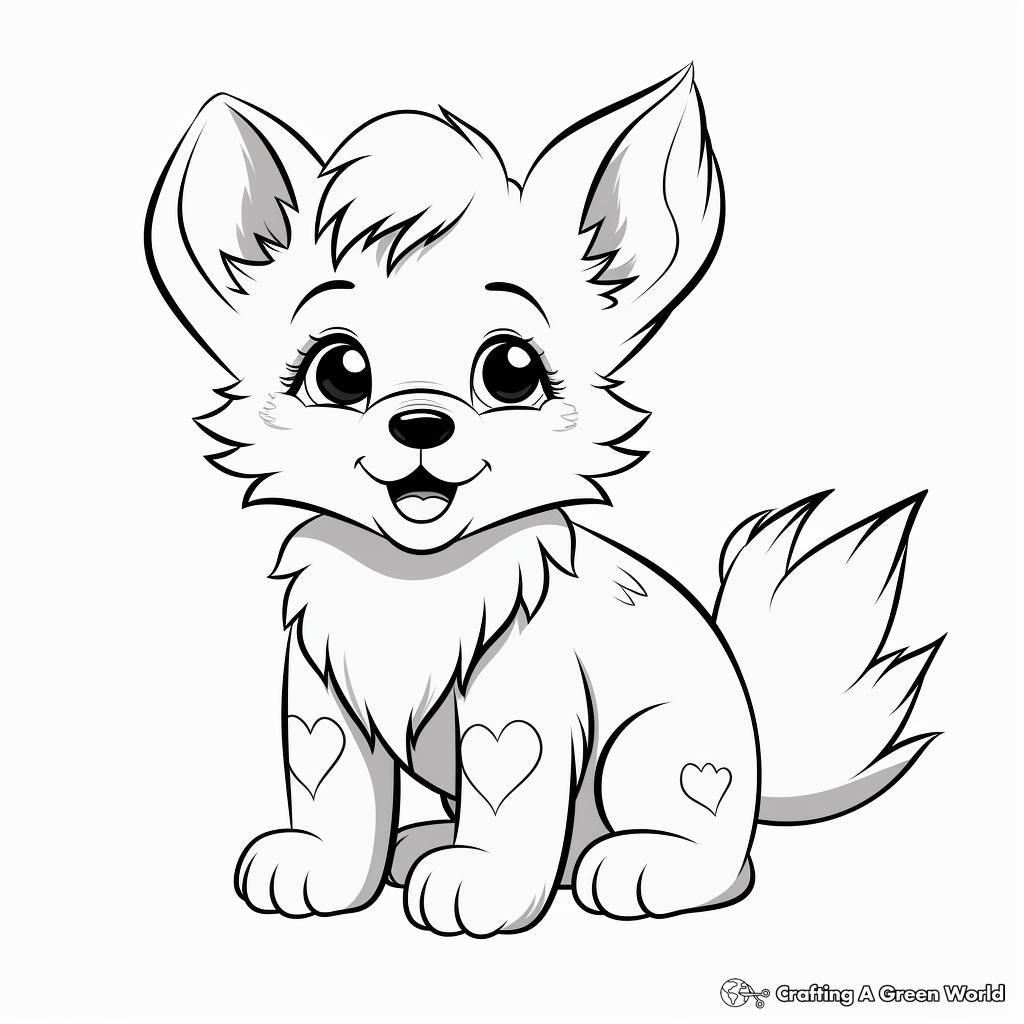 Anime Baby Wolf Pup Coloring Pages 3