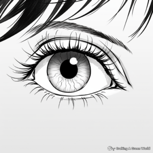 Anime Eye Styles Coloring Pages 3
