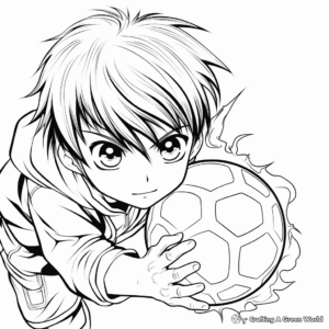 Anime-Inspired Fireball Coloring Sheets 4