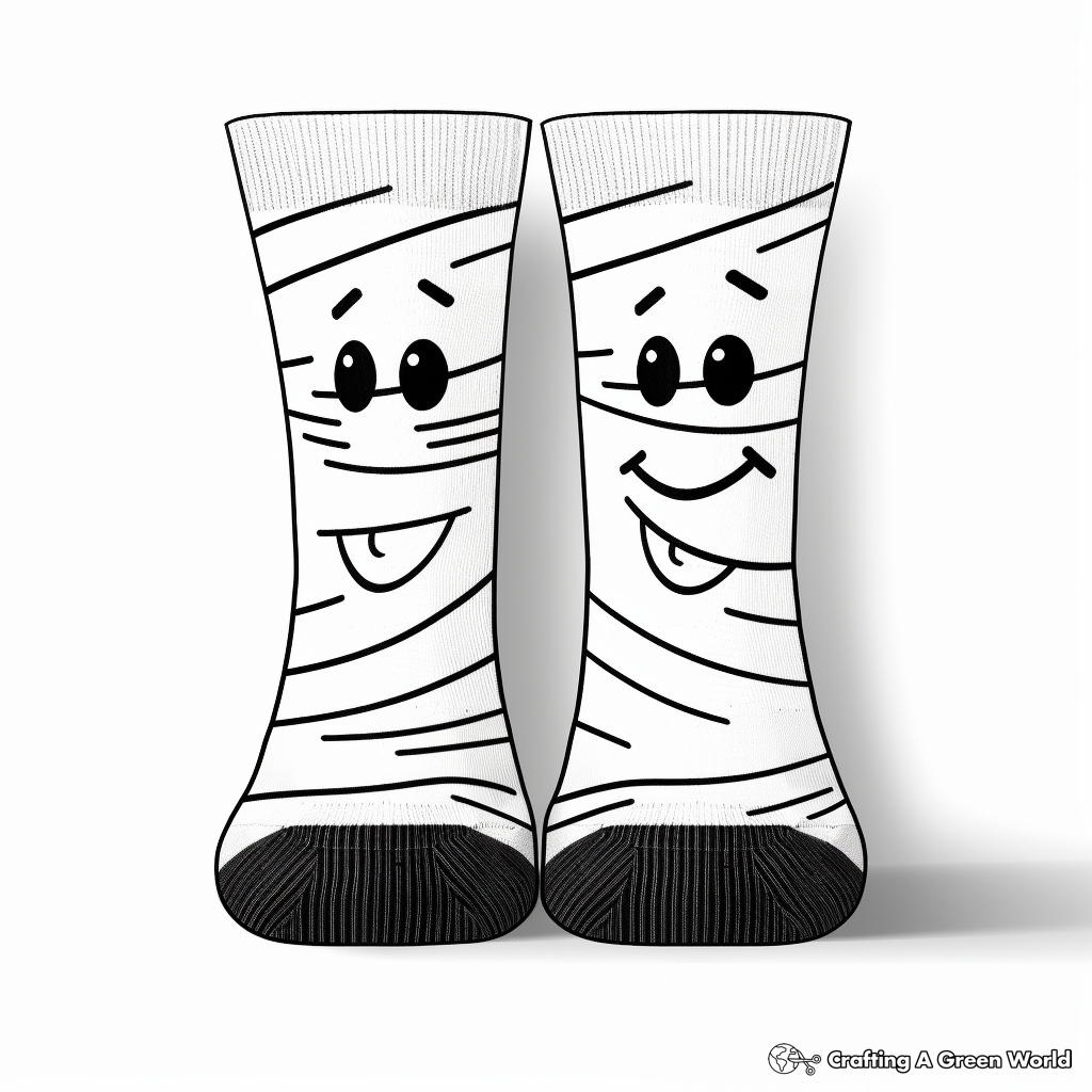 Ankle Socks Coloring Pages for Kids 1