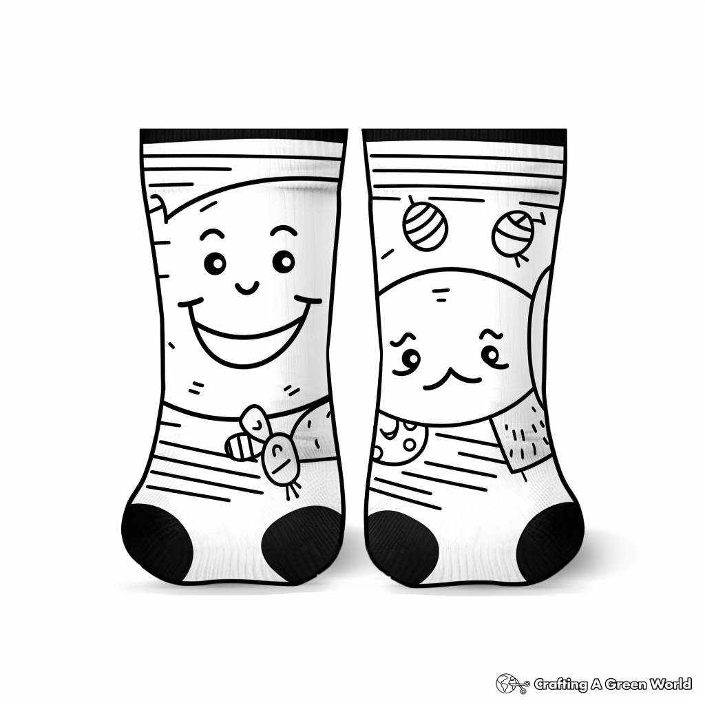 Ankle Socks Coloring Pages for Kids 2