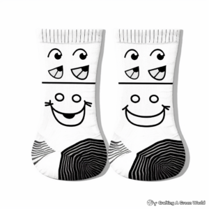 Ankle Socks Coloring Pages for Kids 3