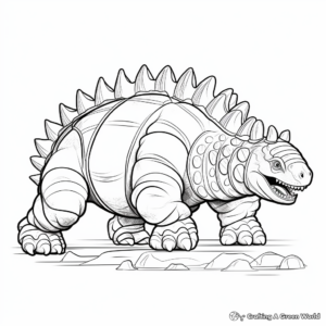 Ankylosaurus Fossil Discovery Coloring Pages 1