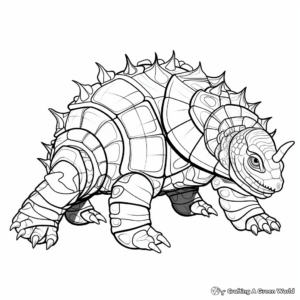 Ankylosaurus Fossil Discovery Coloring Pages 2