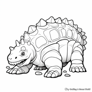 Ankylosaurus Fossil Discovery Coloring Pages 3