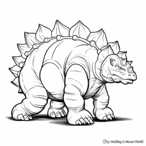 Ankylosaurus Herd Coloring Pages 3