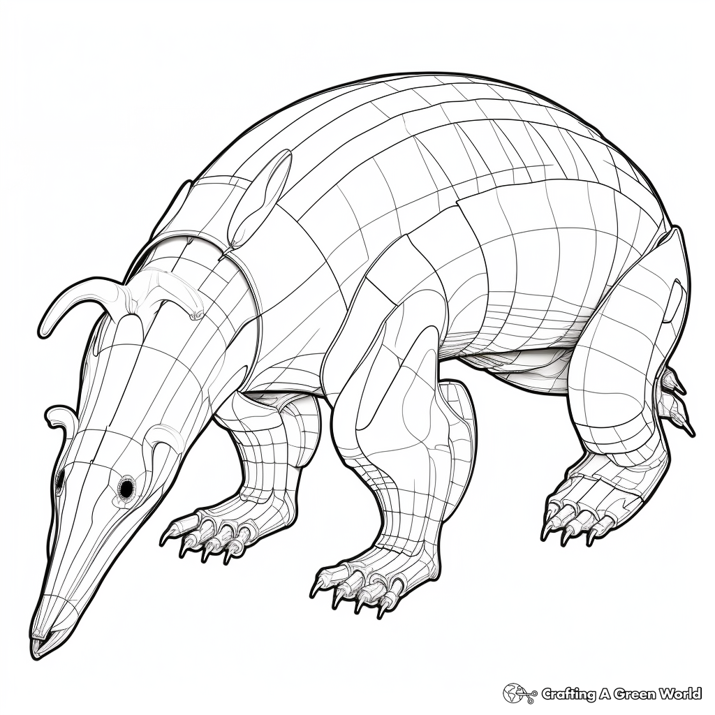 Anteater Anatomy Coloring Pages 1
