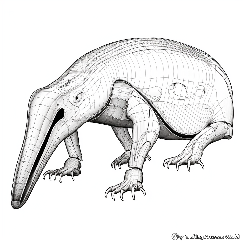 Anteater Anatomy Coloring Pages 2