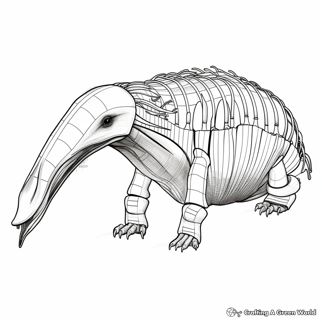 Anteater Anatomy Coloring Pages 4