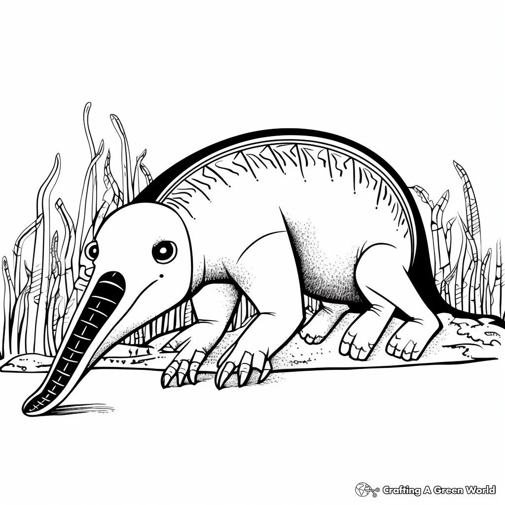 Anteater in Action Coloring Pages 1