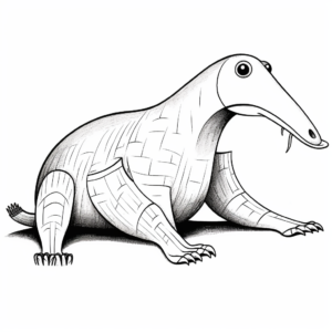 Anteater in Action Coloring Pages 4