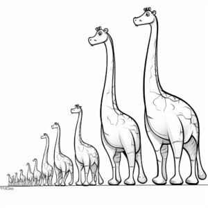 Apatosaurus Herd Coloring Pages 4