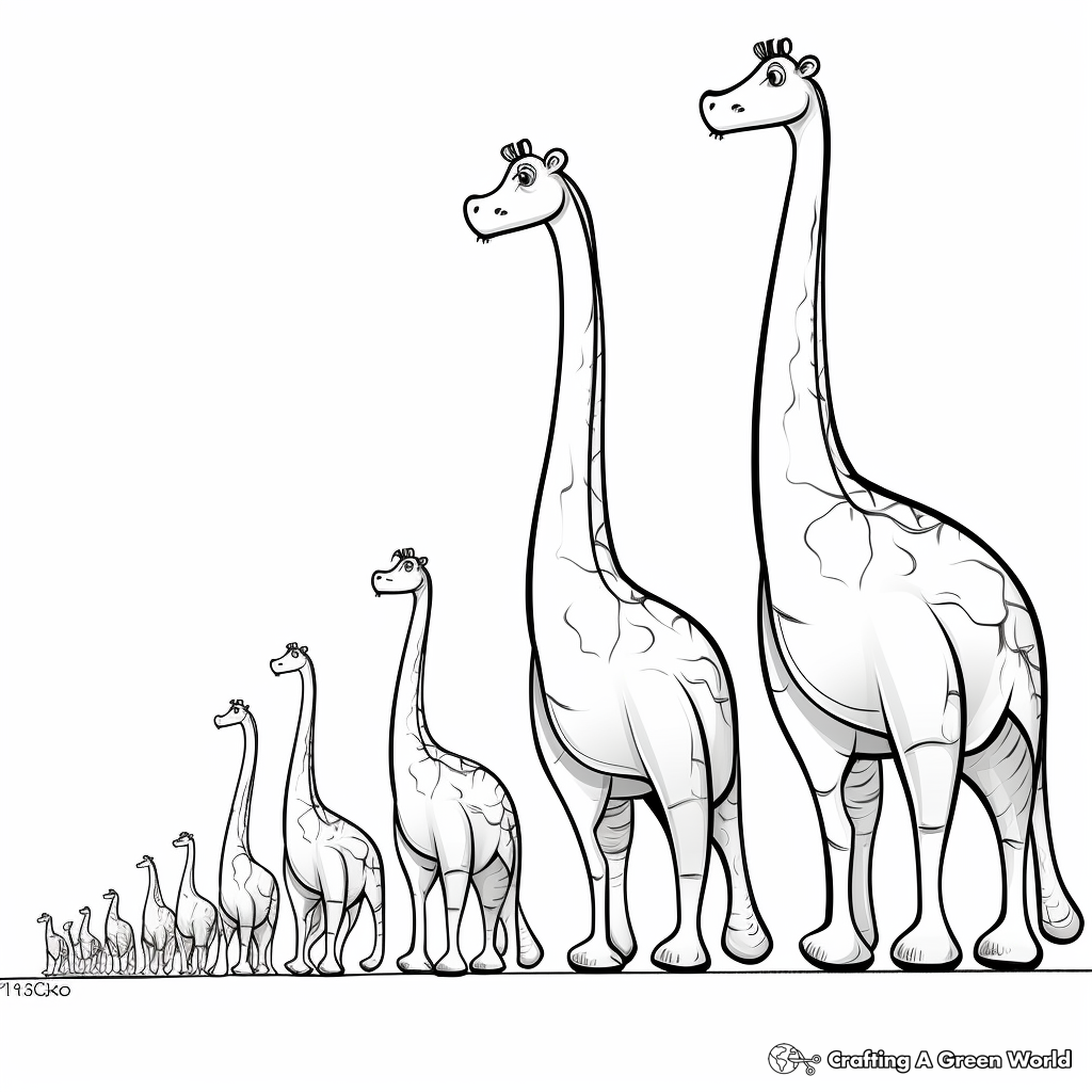 Apatosaurus Herd Coloring Pages 4