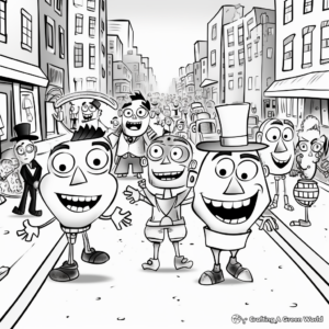 April Fools Day Parade Coloring Pages 1