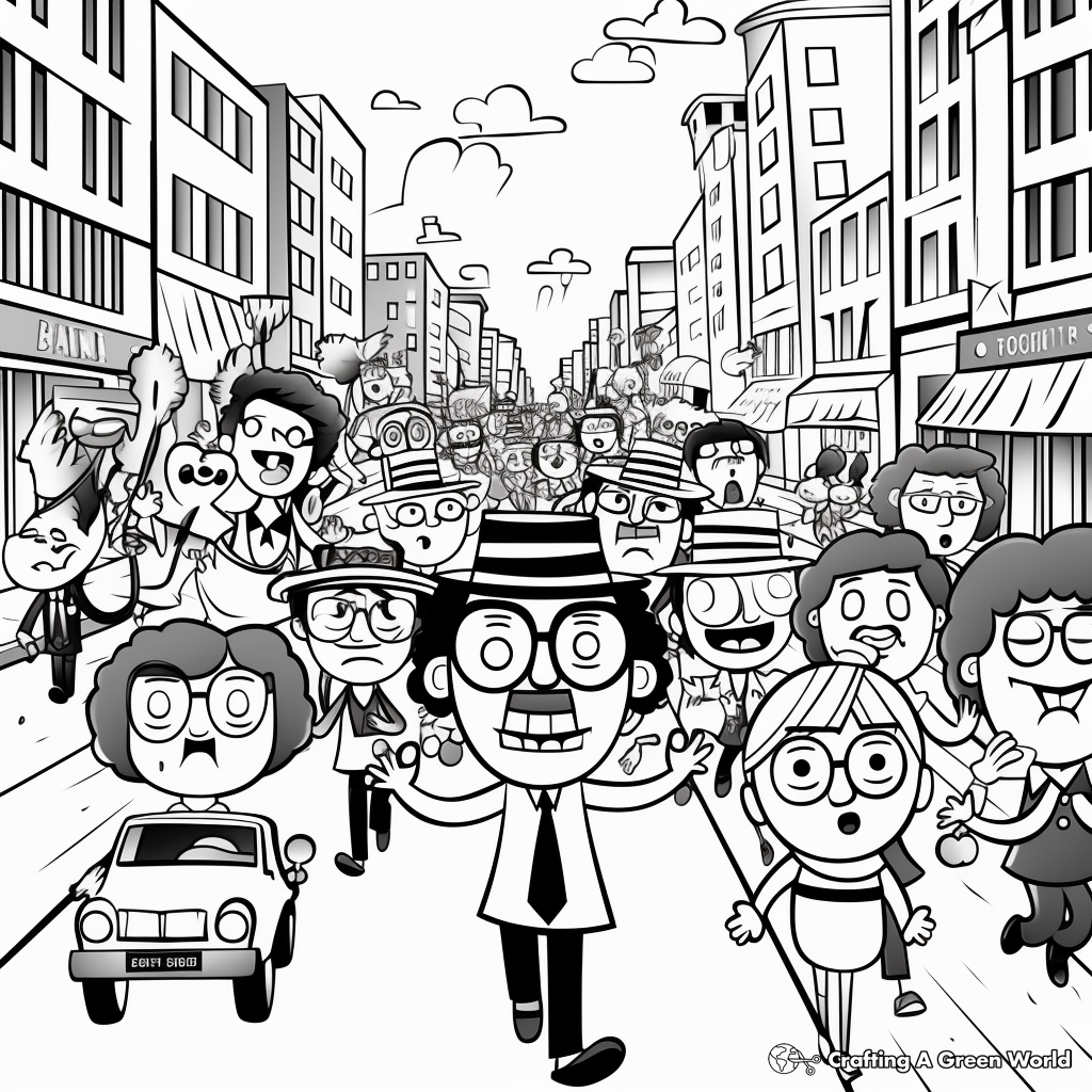 April Fools Day Parade Coloring Pages 3