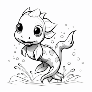 Aquatic Waterdog Salamander Coloring Pages 3