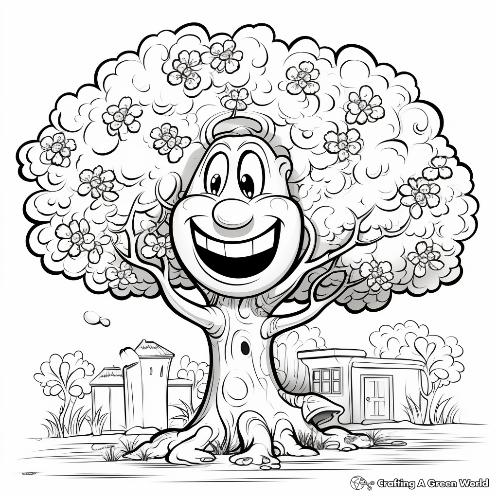 Arbor Day Coloring Pages Featuring Famous Trees 2