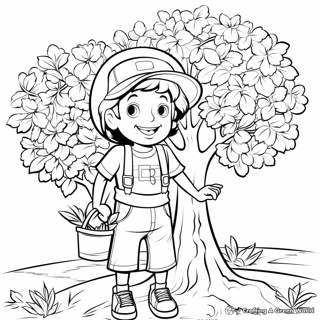 Arbor Day Tree Species Identification Coloring Pages 2