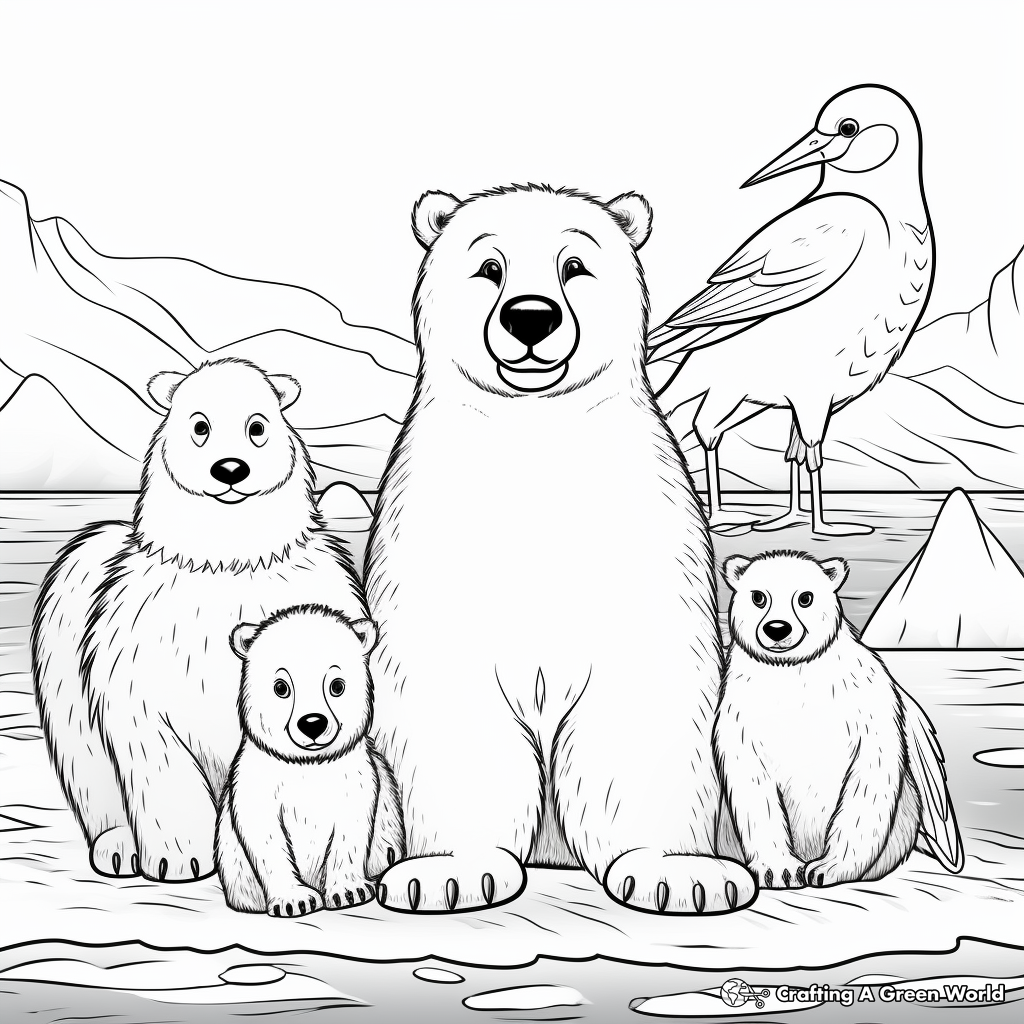 Arctic Animals Coloring Pages: For Frosty Fun 3