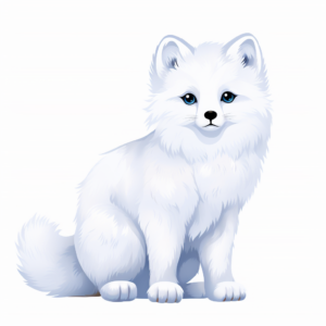 Arctic Fox in Different Seasons Coloring Pages 2