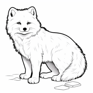 Arctic Fox Winter Adaptation Coloring Pages 2