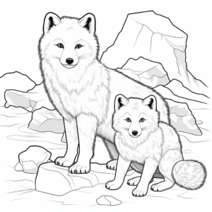 Arctic Fox Winter Adaptation Coloring Pages 3