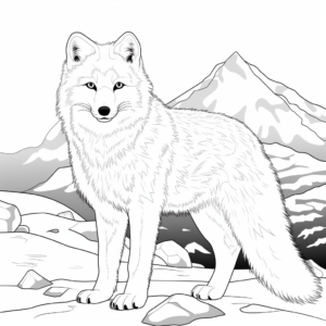 Arctic Fox Winter Adaptation Coloring Pages 4