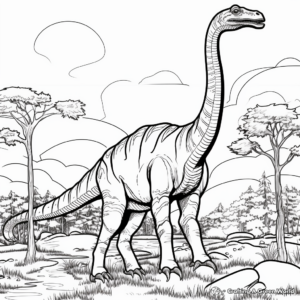 Argentinosaurus in the Wild Coloring Pages 1