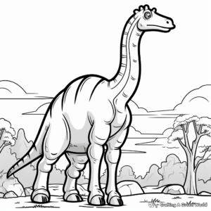 Argentinosaurus in the Wild Coloring Pages 3