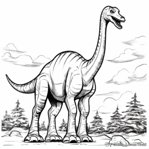 Argentinosaurus in the Wild Coloring Pages 4