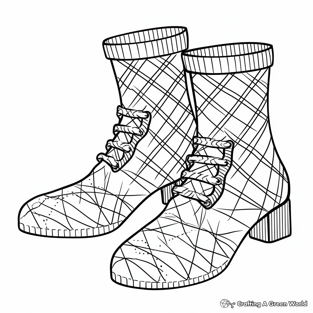 Argyle Socks Coloring Pages for Detail-Oriented Colorers 2