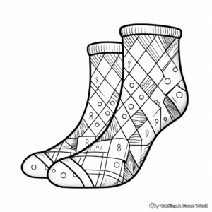 Argyle Socks Coloring Pages for Detail-Oriented Colorers 4