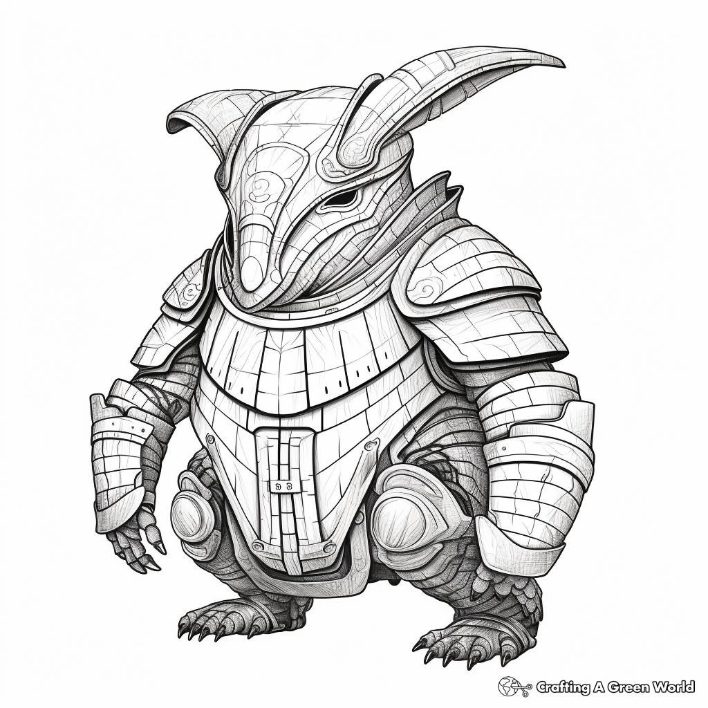 Armadillo Armor Detail Coloring Pages for The Artistically Adept 2