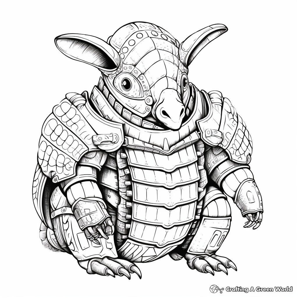 Armadillo Armor Detail Coloring Pages for The Artistically Adept 3