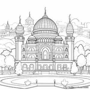 Around the World: Landmark Coloring Pages 4