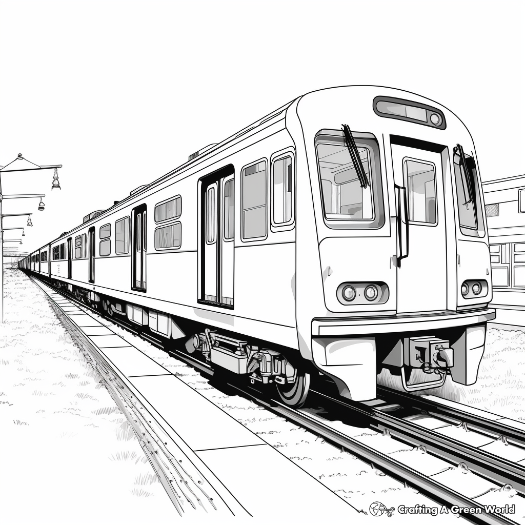 Artful Train Car Coloring Pages 3