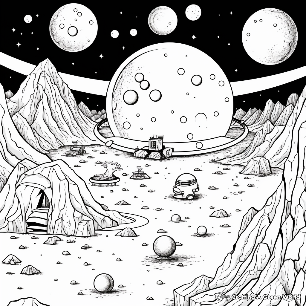 Artist-Designed 2007 OR10 Dwarf Planet Coloring Pages 2