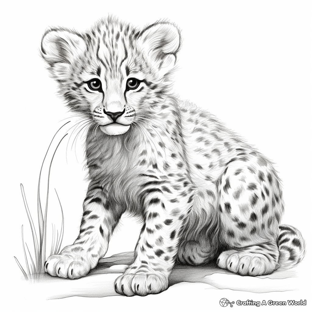 Artistic Abstract Cheetah Coloring Pages 2
