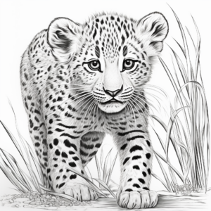 Artistic Abstract Cheetah Coloring Pages 4