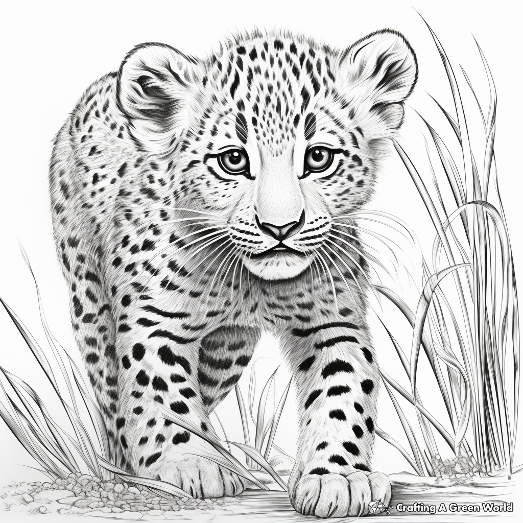 Artistic Abstract Cheetah Coloring Pages 4