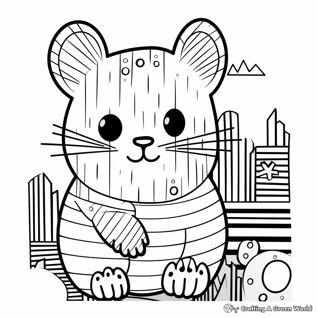 Artistic Abstract Chinchilla Coloring Pages 3