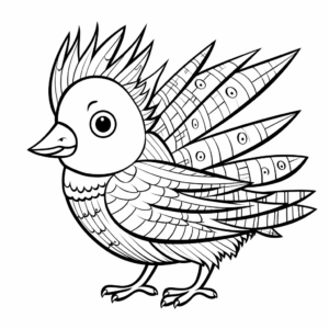 Artistic Abstract Cockatiel Coloring Pages 3
