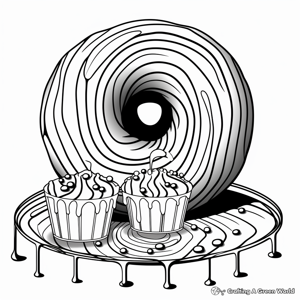 Artistic Abstract Donut Coloring Pages 1