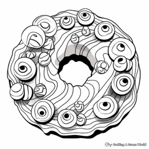 Artistic Abstract Donut Coloring Pages 3